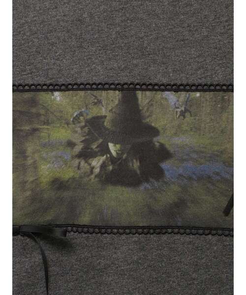 merry jenny(メリージェニー)の「『WICKED』Ribbon Tee(Tシャツ/カットソー・レディース・チャコールグレー/オフホワイト・FREE)」の11枚目の写真