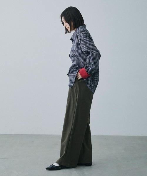 Clum(クルム)の「check loose shirt / チェックルーズシャツ(シャツ/ブラウス・レディース・ブラック×ホワイト・MEDIUM/SMALL)」の18枚目の写真
