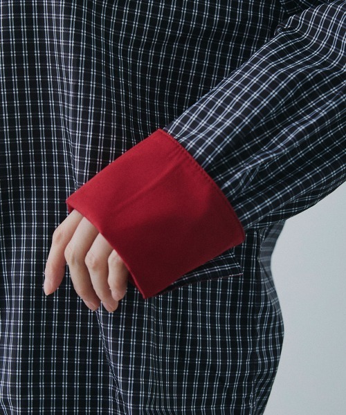 Clum(クルム)の「check loose shirt / チェックルーズシャツ(シャツ/ブラウス・レディース・ブラック×ホワイト・MEDIUM/SMALL)」の12枚目の写真