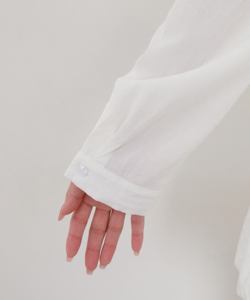RME.(アールエムイー)の「バルーンヘムシャツワンピース 長袖(シャツワンピース・レディース・ホワイト・M/S/L)」の4枚目の写真