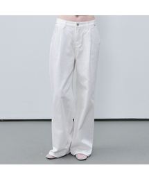FRIVER07（フリバー07）の「One tuck wide tencel denim pants [FRSP06DP04]_White（デニムパンツ）」