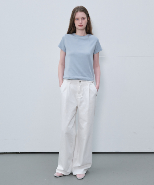 FRIVER07（フリバー07）の「One tuck wide tencel denim pants [FRSP06DP04]_White（デニムパンツ・レディース・ホワイト・SMALL/MEDIUM）」の4枚目の写真
