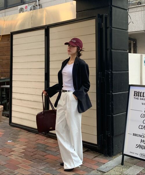 FRIVER07（フリバー07）の「One tuck wide tencel denim pants [FRSP06DP04]_White（デニムパンツ・レディース・ホワイト・SMALL/MEDIUM）」の2枚目の写真
