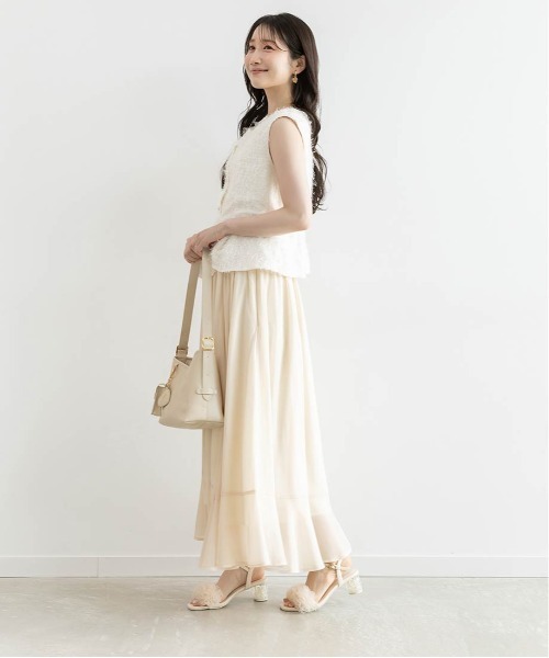 RANDA(ランダ)の「シャギートップス&シアーフレアスカートセット(ワンピース・レディース・クリーム/ブラウン/パープル・1/0)」の20枚目の写真