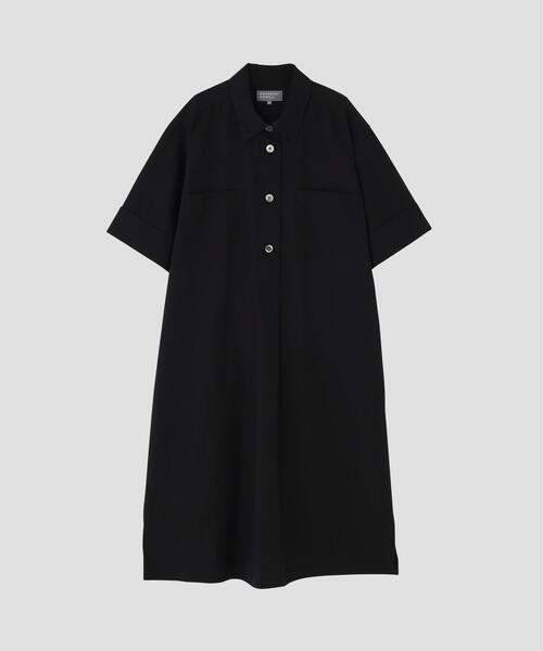 MARGARET HOWELL(マーガレットハウエル)の「COTTON LINEN PLAIN WEAVE(ワンピース・レディース・オリーブ/ブラック・2/1)」の3枚目の写真