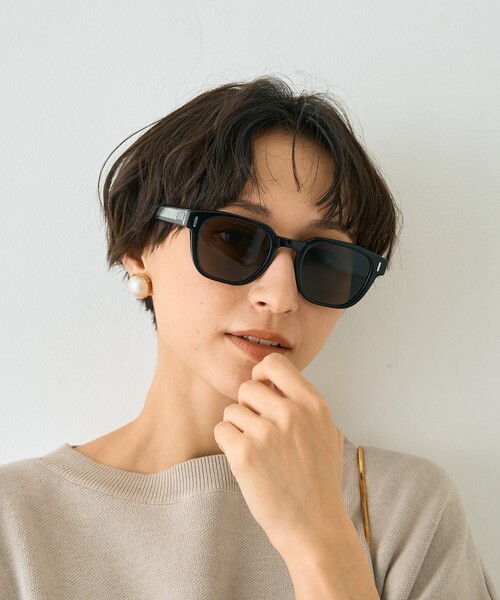 Rouge vif（ルージュヴィフ）の「【SEESON／シーズン】THE PAPER KNIFE 01 SUNGLASSES スクエアフレームサングラス（サングラス・レディース・ブラック・フリー）」の7枚目の写真