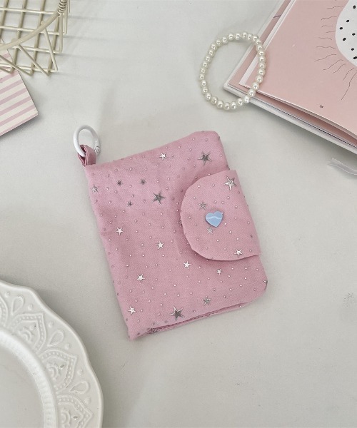pyornim(ピョルニム)の「【カラビナ付き】星柄ラメ マルチ お財布ポーチ コインケース アクセサリー収納 コスメポーチ ミニ財布 カードケース(財布・レディース・ブルー/ホワイト/ピンク・F)」の17枚目の写真