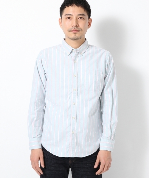 GLOBAL WORK（グローバルワーク）の「ガラオックスシャツ長袖/705345（シャツ/ブラウス・メンズ・ネイビー/カーキ/ライトブルー/ホワイト・SMALL/LARGE/X-LARGE/MEDIUM）」の3枚目の写真