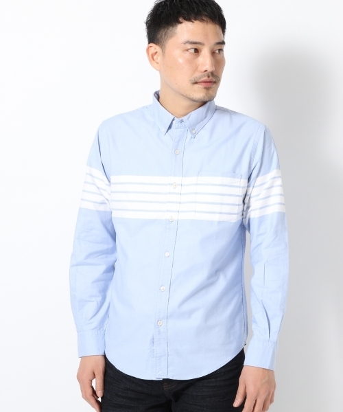 GLOBAL WORK（グローバルワーク）の「ガラオックスシャツ長袖/705345（シャツ/ブラウス・メンズ・ネイビー/カーキ/ライトブルー/ホワイト・SMALL/LARGE/X-LARGE/MEDIUM）」の4枚目の写真