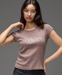 FADED DROP RHINESTONE LOGO S/S BABY TEE