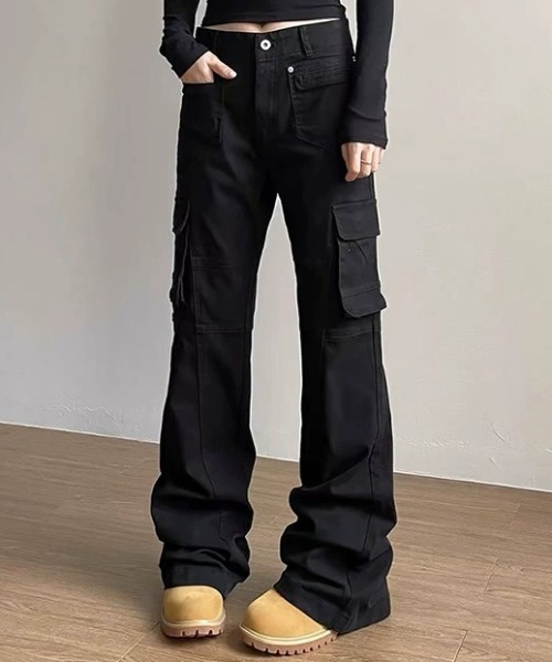 link lot(リンクロット)の「カモフラ総柄カーゴパンツ(カーゴパンツ・メンズ・ブラック/カモフラージュ・L/M)」の14枚目の写真