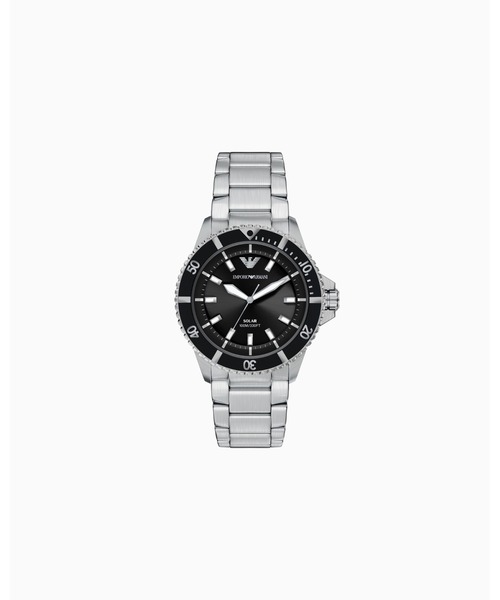 EMPORIO ARMANI(エンポリオアルマーニ)の「【エンポリオ アルマーニ】ワールドエクスプローラー ソーラーパワー 3針ウォッチ ステンレススチール(アナログ腕時計・メンズ・その他1・FREE)」の1枚目の写真