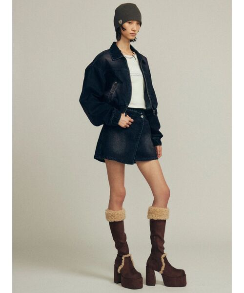 EMODA(エモダ)の「ムートンプランプフィットブーツ(ブーツ・レディース・アイボリー/ブラック/ブラウン・X-LARGE/LARGE/MEDIUM/SMALL)」の8枚目の写真