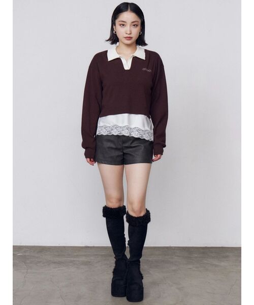 EMODA(エモダ)の「ムートンプランプフィットブーツ(ブーツ・レディース・アイボリー/ブラック/ブラウン・X-LARGE/LARGE/MEDIUM/SMALL)」の21枚目の写真