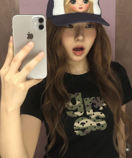 GRAVER（グレーバー）の「[ユニセックス]GRAE-Sカモ半袖Tシャツ_3色（Tシャツ/カットソー・レディース・スカイブルー/ブラック/ホワイト/イエロー/ネイビー・X-SMALL/SMALL/MEDIUM/LARGE）」の6枚目の写真