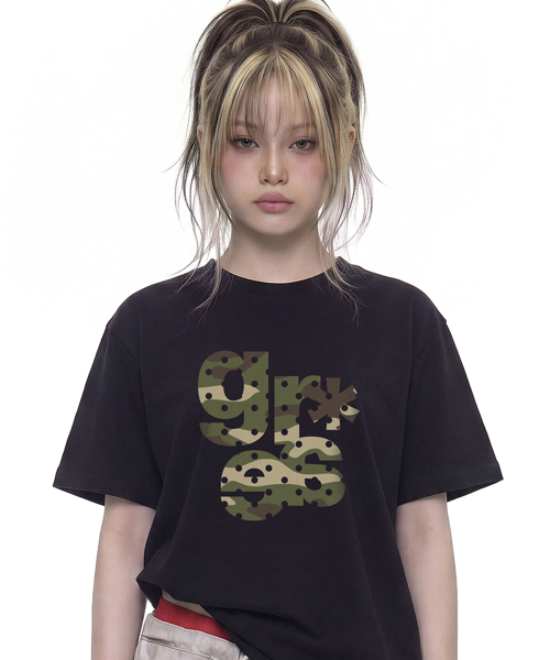 GRAVER（グレーバー）の「[ユニセックス]GRAE-Sカモ半袖Tシャツ_3色（Tシャツ/カットソー・レディース・スカイブルー/ブラック/ホワイト/イエロー/ネイビー・X-SMALL/SMALL/MEDIUM/LARGE）」の14枚目の写真
