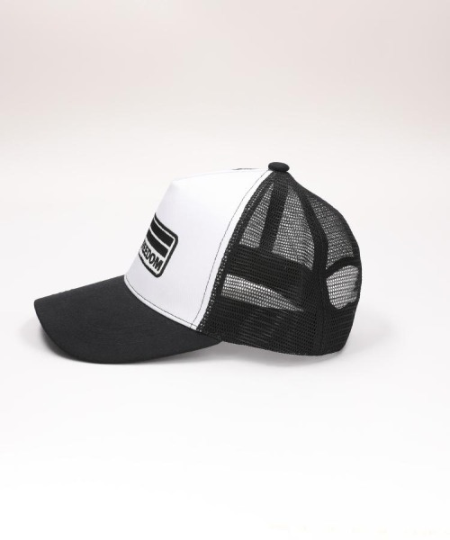 BACK NUMBER(バックナンバー)の「【BACK NUMBER】メッシュトラッカーキャップ (帽子 / ロゴワッペン / アメカジ / 夏用 / 通気性 / 涼感 / スナップバック / 軽量 / アウトドア / メンズ)(キャップ・メンズ・ホワイト/ブラック・フリー)」の6枚目の写真