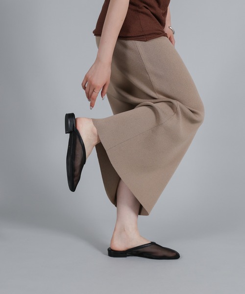select MOCA Et(セレクトモカエト)の「【Et】Square-toe Mesh slip-ons(スリッポン・レディース・ブラック・LARGE/MEDIUM/SMALL/X-LARGE)」の7枚目の写真