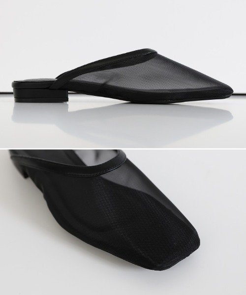 select MOCA Et(セレクトモカエト)の「【Et】Square-toe Mesh slip-ons(スリッポン・レディース・ブラック・LARGE/MEDIUM/SMALL/X-LARGE)」の14枚目の写真