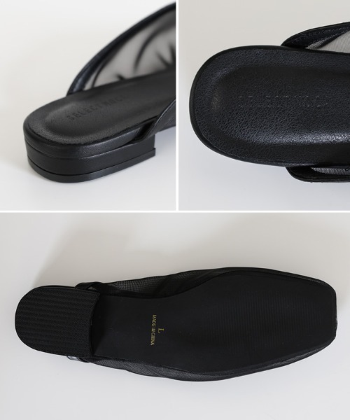 select MOCA Et(セレクトモカエト)の「【Et】Square-toe Mesh slip-ons(スリッポン・レディース・ブラック・LARGE/MEDIUM/SMALL/X-LARGE)」の15枚目の写真