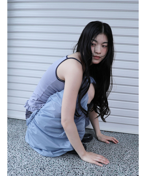 UGLY SHADOW（アグリーシャドウ）の「ST FRILL CONTRAST SLEEVELESS(BLUE)（Tシャツ/カットソー・レディース・その他・FREE）」の3枚目の写真
