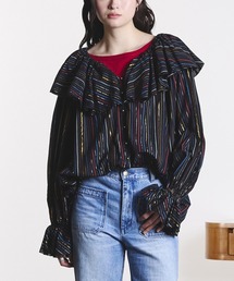 ROSE BUD | (mag.by c)STRIPE FRILL COLLAR BLOUSE(シャツ/ブラウス)