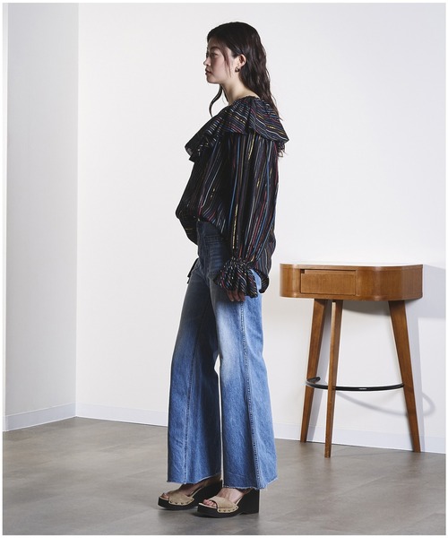 ROSE BUD（ローズバッド）の「(mag.by c)STRIPE FRILL COLLAR BLOUSE（シャツ/ブラウス・レディース・ブラック/ライトピンク・ONE SIZE）」の19枚目の写真