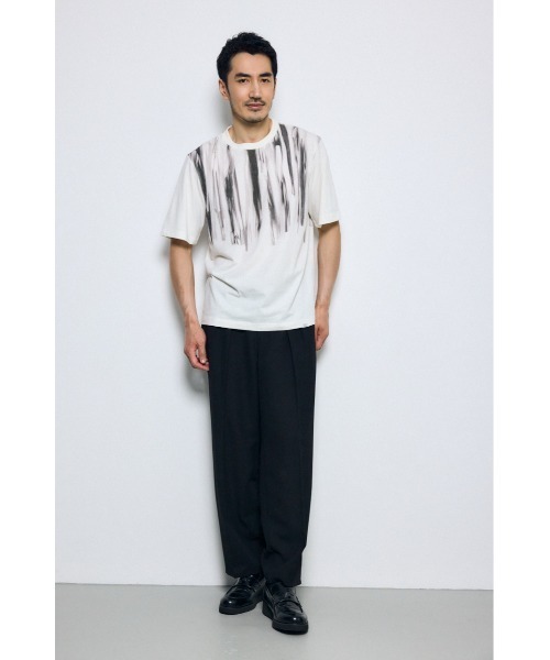 AZUL by moussy(アズールバイマウジー)の「【大人の抜け感】ランダムペイントトップス 半袖 春服 夏服 秋服 3サイズ展開(Tシャツ/カットソー・メンズ・ホワイト系その他/ベージュ系その他/ブラック系その他/ブルー系その他3・LARGE/MEDIUM/SMALL)」の7枚目の写真