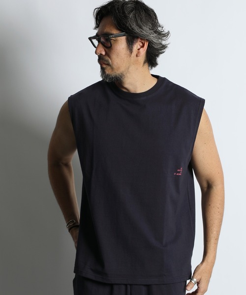 8oz HEAVY WEIGHT COTTON NO-SLEEVE TEE：セットアップ対応