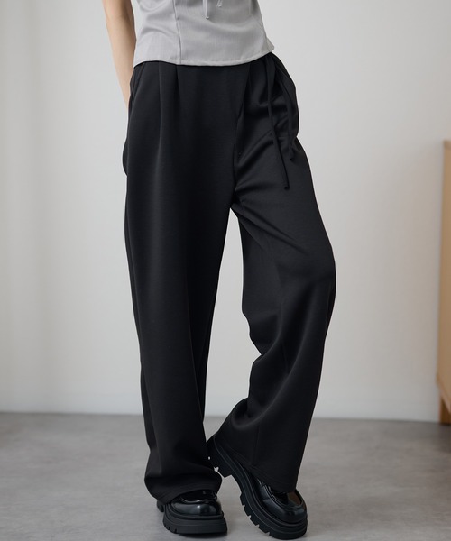 DAYRA（デイラ）の「ラップ リボン ストレッチ テーパード パンツ（その他パンツ・レディース・ブラック/ネイビー・155/160/165）」の12枚目の写真