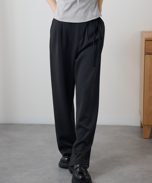 DAYRA（デイラ）の「ラップ リボン ストレッチ テーパード パンツ（その他パンツ・レディース・ブラック/ネイビー・155/160/165）」の14枚目の写真