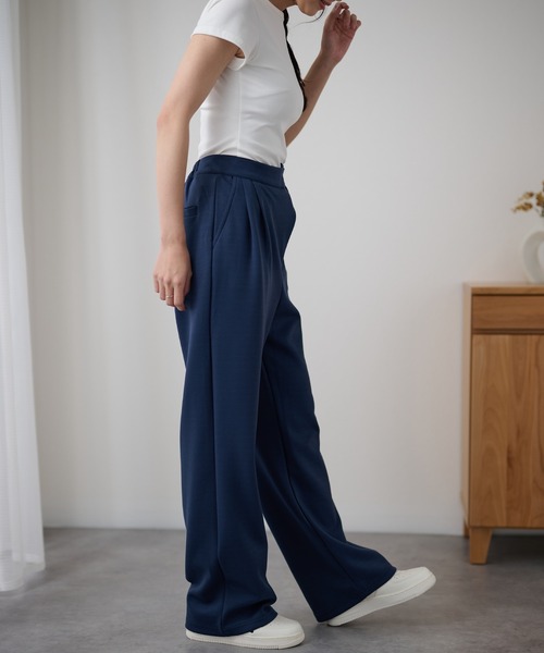DAYRA（デイラ）の「ラップ リボン ストレッチ テーパード パンツ（その他パンツ・レディース・ブラック/ネイビー・155/160/165）」の20枚目の写真