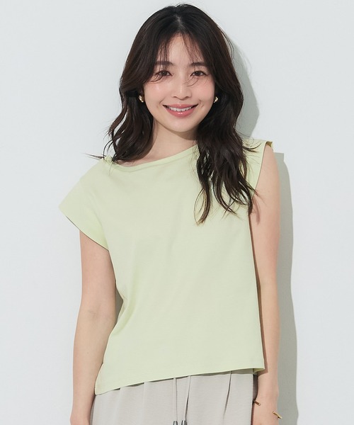 coca(coca)(コカ)の「接触冷感コンパクトTシャツ(Tシャツ/カットソー・レディース・ライトグリーン/ホワイト・S/L/M)」の1枚目の写真