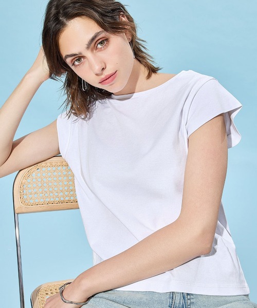 coca(coca)(コカ)の「接触冷感コンパクトTシャツ(Tシャツ/カットソー・レディース・ライトグリーン/ホワイト・S/L/M)」の5枚目の写真