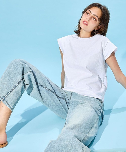 coca(coca)(コカ)の「接触冷感コンパクトTシャツ(Tシャツ/カットソー・レディース・ライトグリーン/ホワイト・S/L/M)」の6枚目の写真