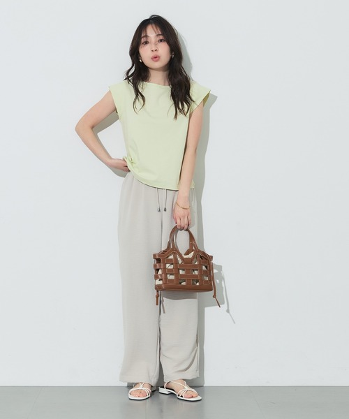 coca(coca)(コカ)の「接触冷感コンパクトTシャツ(Tシャツ/カットソー・レディース・ライトグリーン/ホワイト・S/L/M)」の9枚目の写真