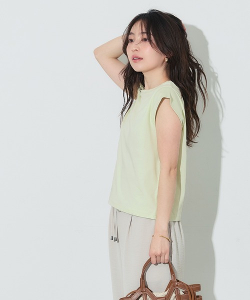 coca(coca)(コカ)の「接触冷感コンパクトTシャツ(Tシャツ/カットソー・レディース・ライトグリーン/ホワイト・S/L/M)」の10枚目の写真