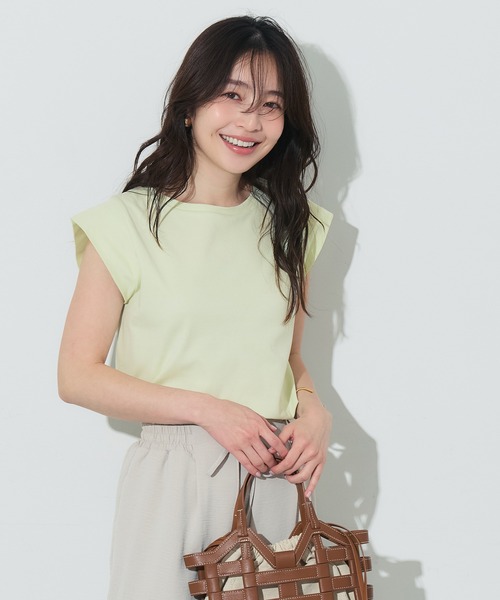 coca(coca)(コカ)の「接触冷感コンパクトTシャツ(Tシャツ/カットソー・レディース・ライトグリーン/ホワイト・S/L/M)」の13枚目の写真