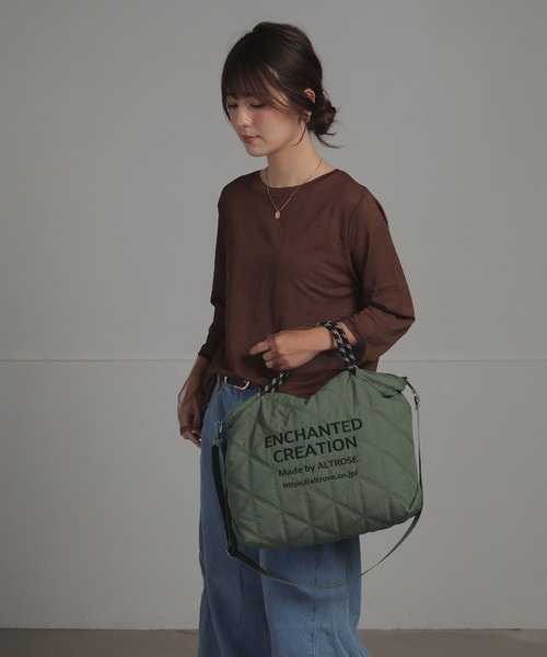 ALTROSE(アルトローズ)の「【A4対応】2WAY トート バッグ ピーター(トートバッグ・レディース・ベージュ/ブラック/カーキ/ブラウン・FREE)」の13枚目の写真