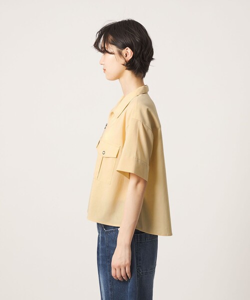 CITEN(シテン)の「<CITEN>エアリージップシャツ ―吸水速乾・防シワ―(シャツ/ブラウス・レディース・クリーム/ブラック/ダークブラウン・FREE)」の11枚目の写真
