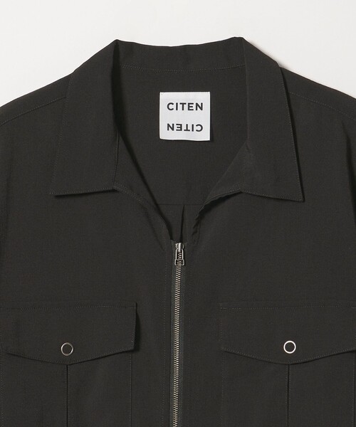 CITEN(シテン)の「<CITEN>エアリージップシャツ ―吸水速乾・防シワ―(シャツ/ブラウス・レディース・クリーム/ブラック/ダークブラウン・FREE)」の15枚目の写真