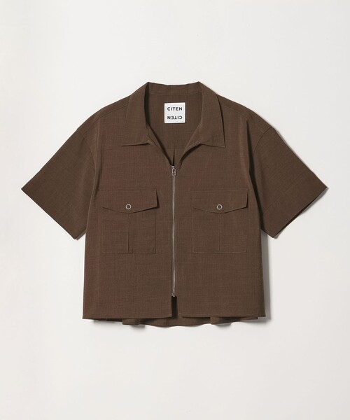CITEN(シテン)の「<CITEN>エアリージップシャツ ―吸水速乾・防シワ―(シャツ/ブラウス・レディース・クリーム/ブラック/ダークブラウン・FREE)」の20枚目の写真