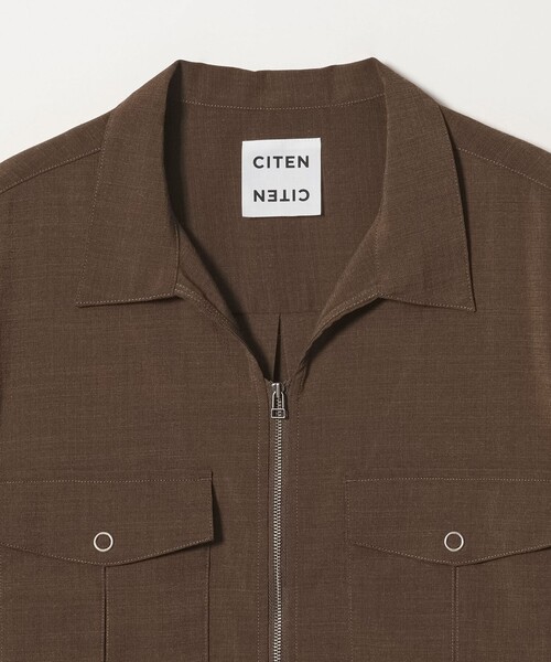 CITEN(シテン)の「<CITEN>エアリージップシャツ ―吸水速乾・防シワ―(シャツ/ブラウス・レディース・クリーム/ブラック/ダークブラウン・FREE)」の21枚目の写真