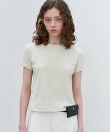 Waffle half T-shirt [KNSS07TS06]_Mint