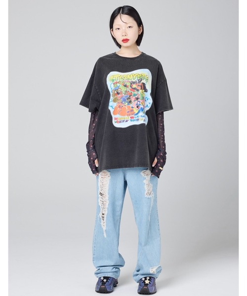 Little sunny bite（リトルサニーバイト）の「/Little sunny bite/anna hopman x little sunny bite animal big tee 26SS（Tシャツ/カットソー・メンズ・ブラック/ブルー/ホワイト・MEDIUM/SMALL）」の17枚目の写真