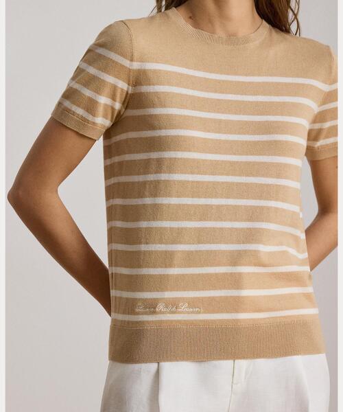 LAUREN RALPH LAUREN(ローレン ラルフ ローレン)の「ストライプド ショートスリーブ セーター(ニット/セーター・レディース・マルチ・XXS/XS/L/M/S)」の6枚目の写真