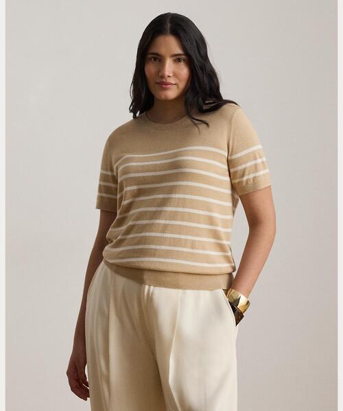 LAUREN RALPH LAUREN(ローレン ラルフ ローレン)の「ストライプド ショートスリーブ セーター(ニット/セーター・レディース・マルチ・XXS/XS/L/M/S)」の4枚目の写真