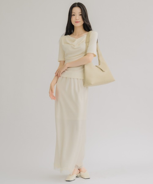 NEUNA(ヌナ)の「【見た目以上の収納力◎】トライアングルショルダーBAG(ショルダーバッグ・レディース・ブラック/アイボリー・FREE)」の12枚目の写真