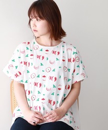 EMAGO りんご刺繍ドルマンT 半袖