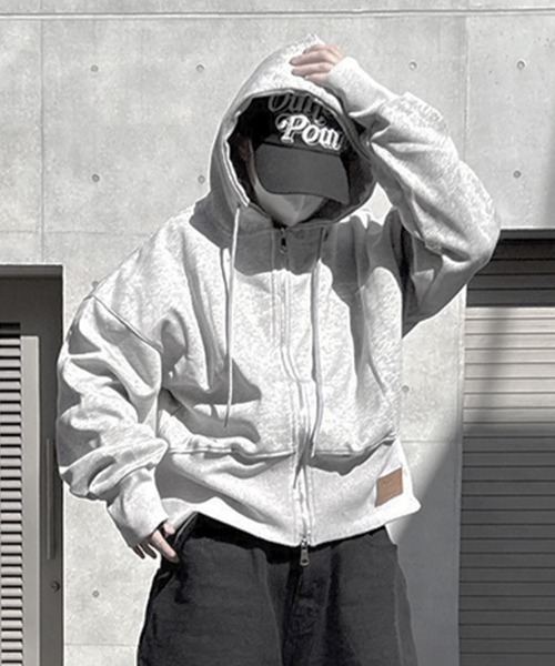 セール】Pigment Short Zip Hoodie/ピグメントショートジップ